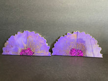 Load image into Gallery viewer, Purple Resin Coasters Set of 4, Purple Coasters, Coaster Set, Marble Purple Coasters, Resin Coasters
