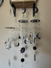 Load image into Gallery viewer, Galaxy Evil Eye Moon &amp; Sun Wind Chime / Sun Catcher

