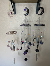 Load image into Gallery viewer, Galaxy Evil Eye Moon &amp; Sun Wind Chime / Sun Catcher
