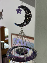 Load image into Gallery viewer, Galaxy Evil Eye Moon &amp; Sun Wind Chime / Sun Catcher
