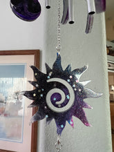 Load image into Gallery viewer, Galaxy Evil Eye Moon &amp; Sun Wind Chime / Sun Catcher
