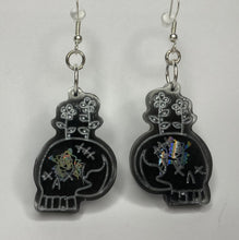 Load image into Gallery viewer, Bat &amp; Skull Earrings Custom

