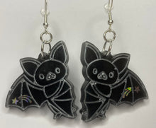 Load image into Gallery viewer, Bat &amp; Skull Earrings Custom
