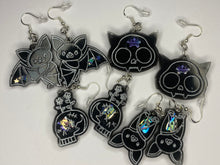 Load image into Gallery viewer, Bat &amp; Skull Earrings Custom
