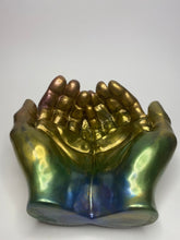 Load image into Gallery viewer, Rainbow Hands Shaped Dish - Memorial Dish - Trinket Dish - Jewelry Dish

