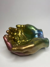 Load image into Gallery viewer, Rainbow Hands Shaped Dish - Memorial Dish - Trinket Dish - Jewelry Dish
