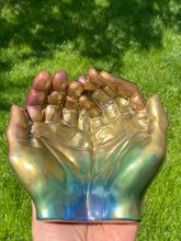 Load image into Gallery viewer, Rainbow Hands Shaped Dish - Memorial Dish - Trinket Dish - Jewelry Dish
