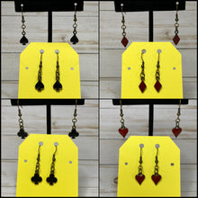 Load image into Gallery viewer, Card Suit Earrings- heart, spade, diamond, or club

