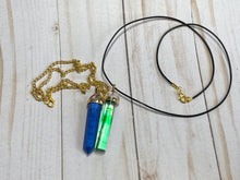 Load image into Gallery viewer, Cylinder or Crystal Point - Necklace Earrings or Keychain - Custom Order
