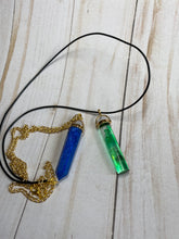 Load image into Gallery viewer, Cylinder or Crystal Point - Necklace Earrings or Keychain - Custom Order
