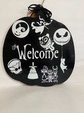 Load image into Gallery viewer, Double sided unWelcome Sign for Halloween &amp; Welcome Fall
