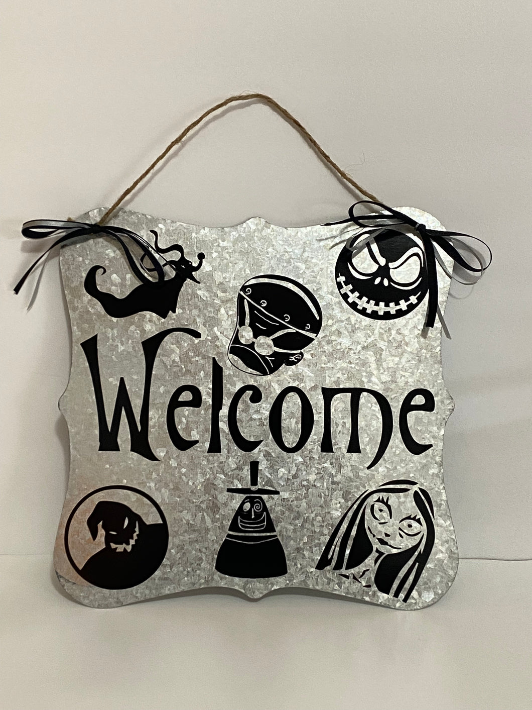 Welcome Sign Halloween Metal