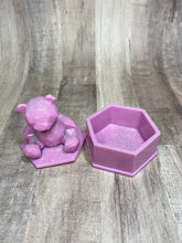 Load image into Gallery viewer, Geometric Pink Sparkle Bear Mini Jewelry / Trinket Box
