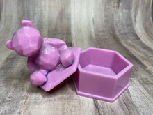 Load image into Gallery viewer, Geometric Pink Sparkle Bear Mini Jewelry / Trinket Box
