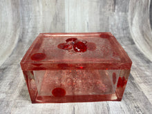 Load image into Gallery viewer, Jewelry Trinket Box Large Clear with Clear And Red Gems
