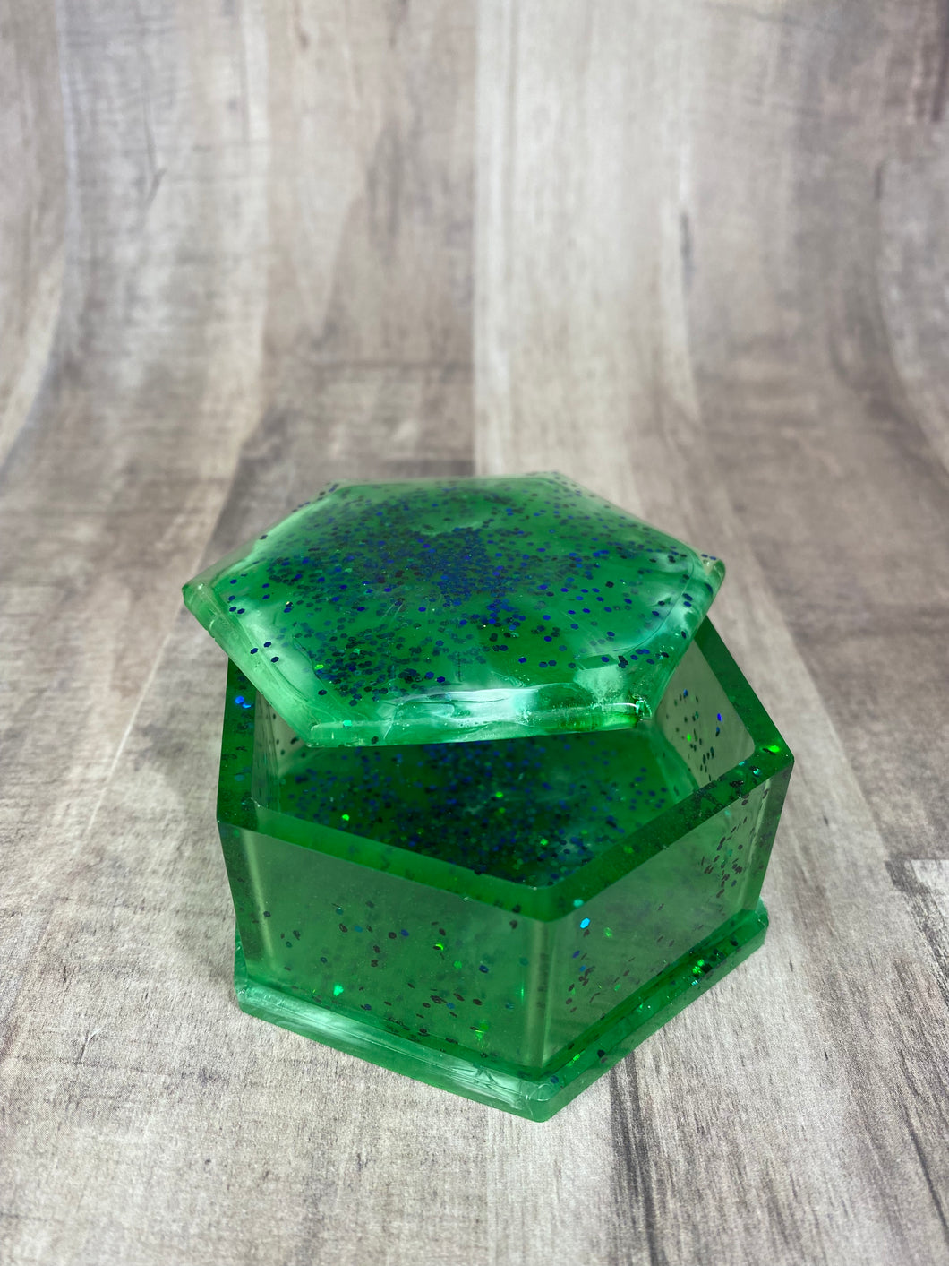 Green Glitter Jewelry Box
