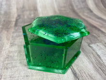 Load image into Gallery viewer, Green Glitter Jewelry Box
