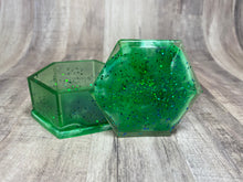 Load image into Gallery viewer, Green Glitter Jewelry Box
