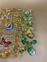 Load image into Gallery viewer, Large Golden Tic Tac Toe Set w/ Butterflies
