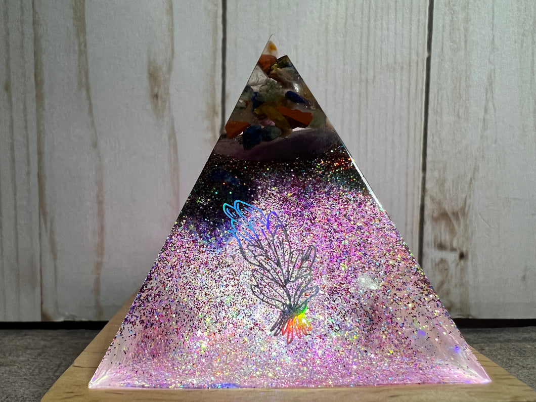 Chakra Pyramids, Triangle, Paperweight, Art