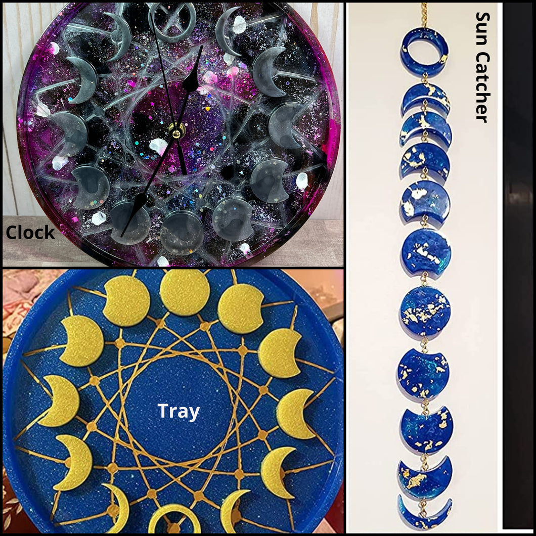 Moon Phase Tray, Clock, Sun Catcher - Custom Order