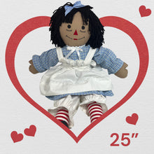 Load image into Gallery viewer, Raggedy Ann or Raggedy Andy Doll in Ebony or Ivory 20-25&quot;
