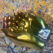Load image into Gallery viewer, Rainbow Hands Shaped Dish - Memorial Dish - Trinket Dish - Jewelry Dish
