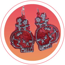 Load image into Gallery viewer, Bat &amp; Skull Earrings Custom
