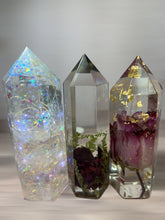 Load image into Gallery viewer, Crystal Tower, Paperweight, Resin Art, Custom
