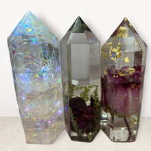 Load image into Gallery viewer, Crystal Tower, Paperweight, Resin Art, Custom
