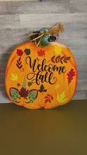 Load and play video in Gallery viewer, Double sided unWelcome Sign for Halloween &amp; Welcome Fall
