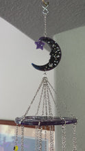 Load and play video in Gallery viewer, Galaxy Evil Eye Moon &amp; Sun Wind Chime / Sun Catcher
