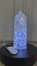 Load and play video in Gallery viewer, Crystal Tower, Paperweight, Resin Art, Custom
