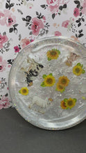 Load and play video in Gallery viewer, Farm Animal Sunflower beveled resin tray
