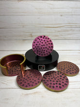 Load image into Gallery viewer, Round Droplet Coasters with Holder

