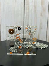 Load image into Gallery viewer, Pair of Heart Gear Necklaces
