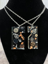 Load image into Gallery viewer, Pair of Heart Gear Necklaces
