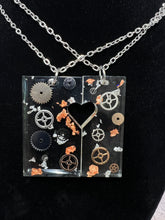 Load image into Gallery viewer, Pair of Heart Gear Necklaces
